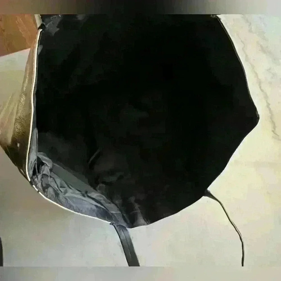 Authentic Calvin Klein Black Gold Lined Canvas Tote Limited edition NWT. - Picture 4 of 5